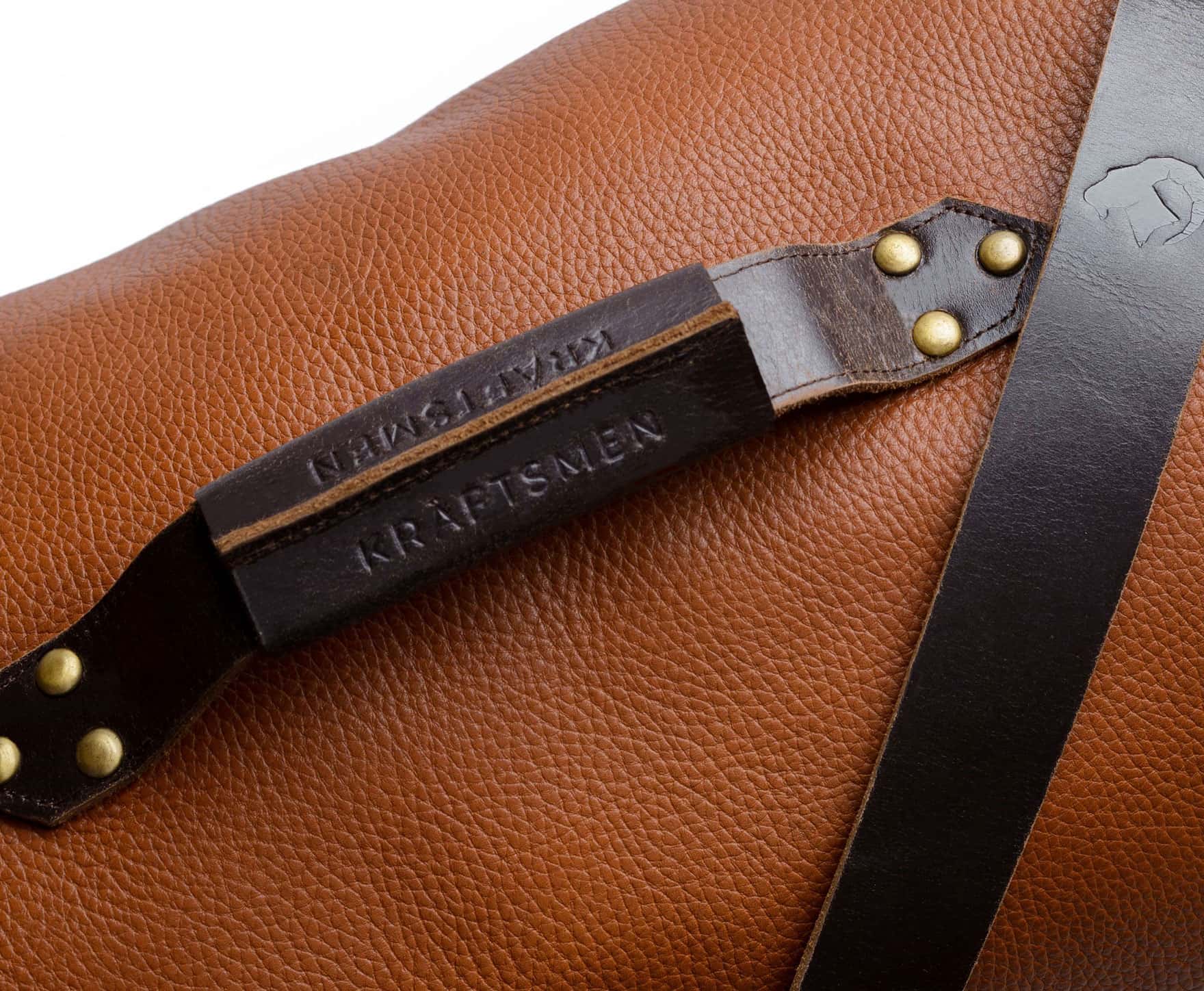 leather duffle bag military style weekender