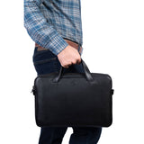 The Alpha Leather Briefcase - Black