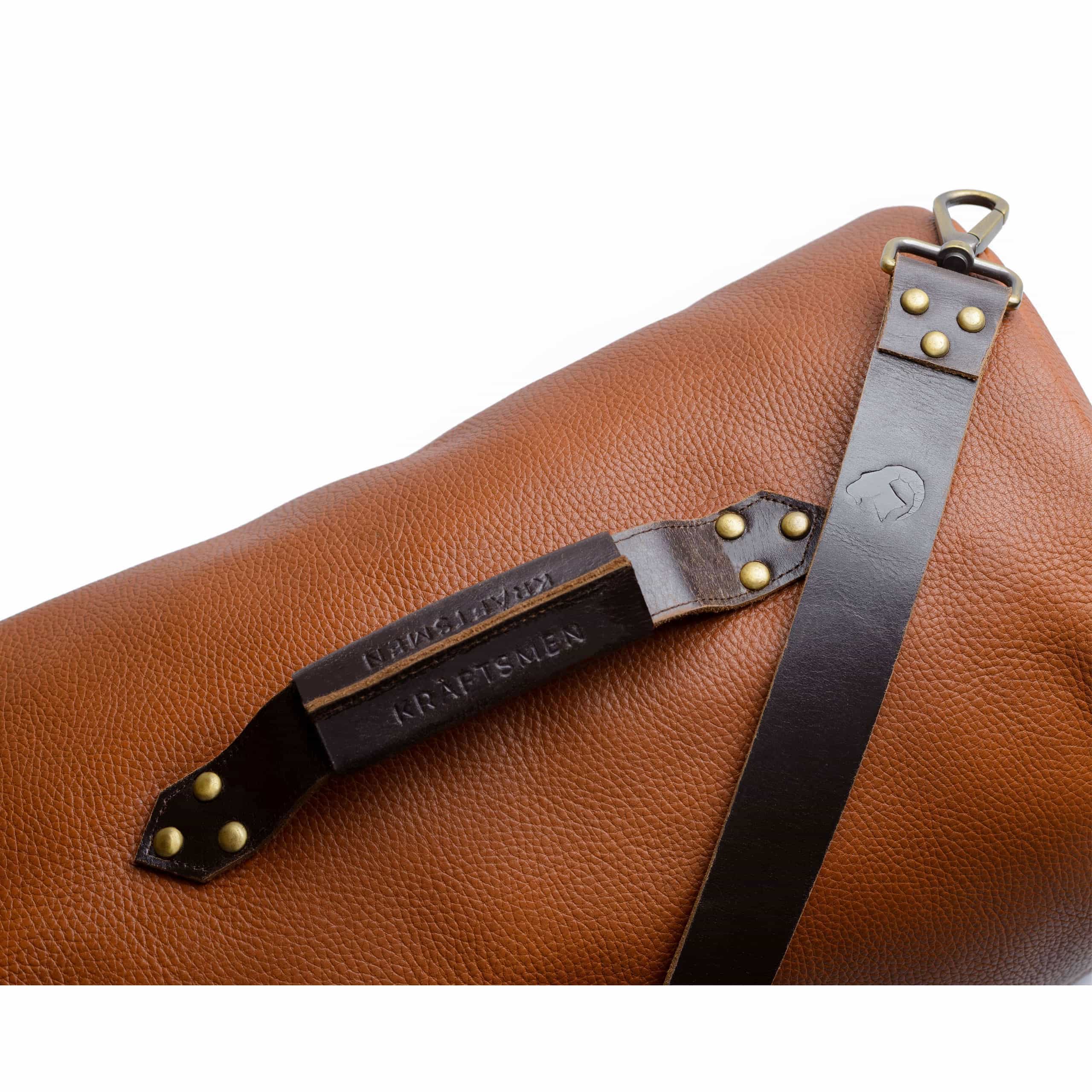 leather duffle bag