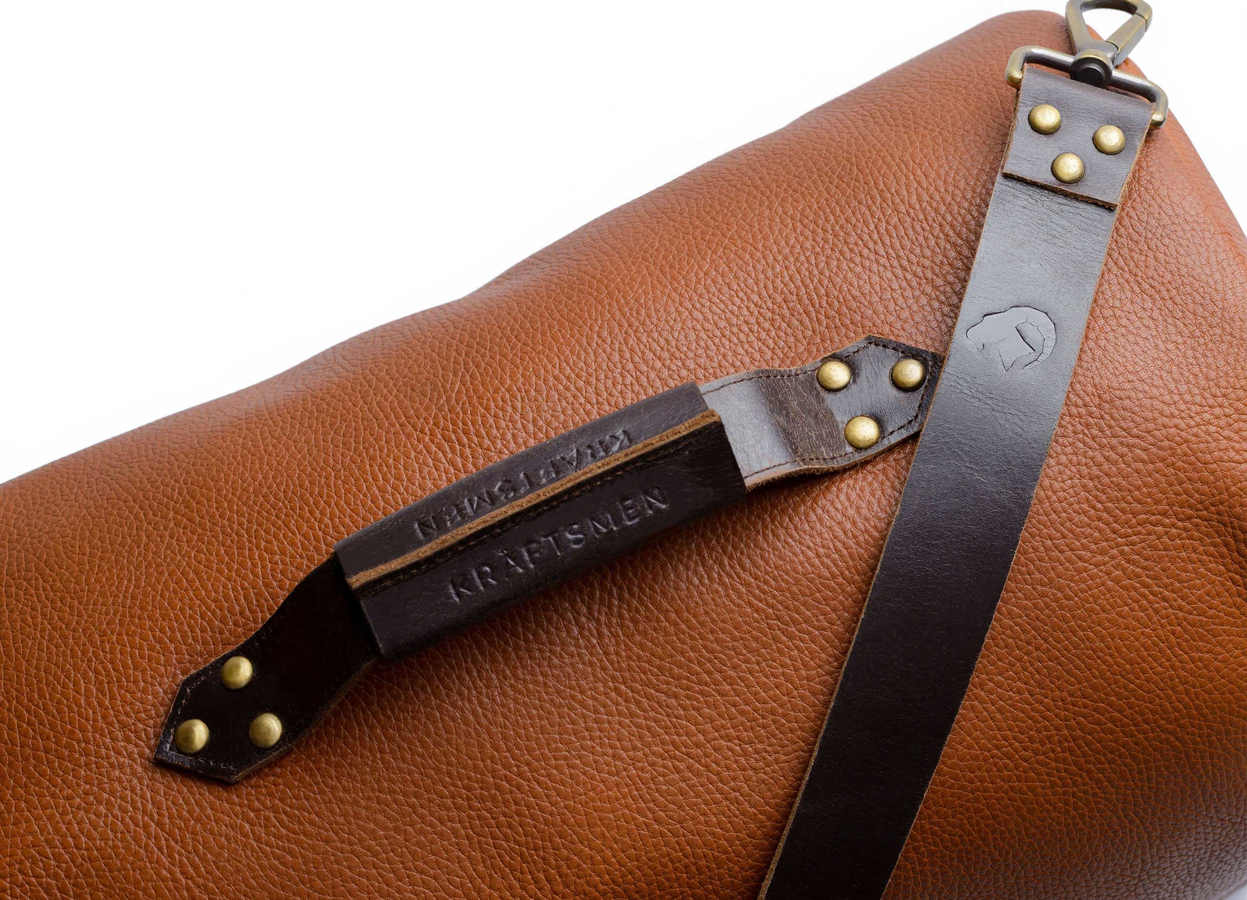 leather military duffle bag 