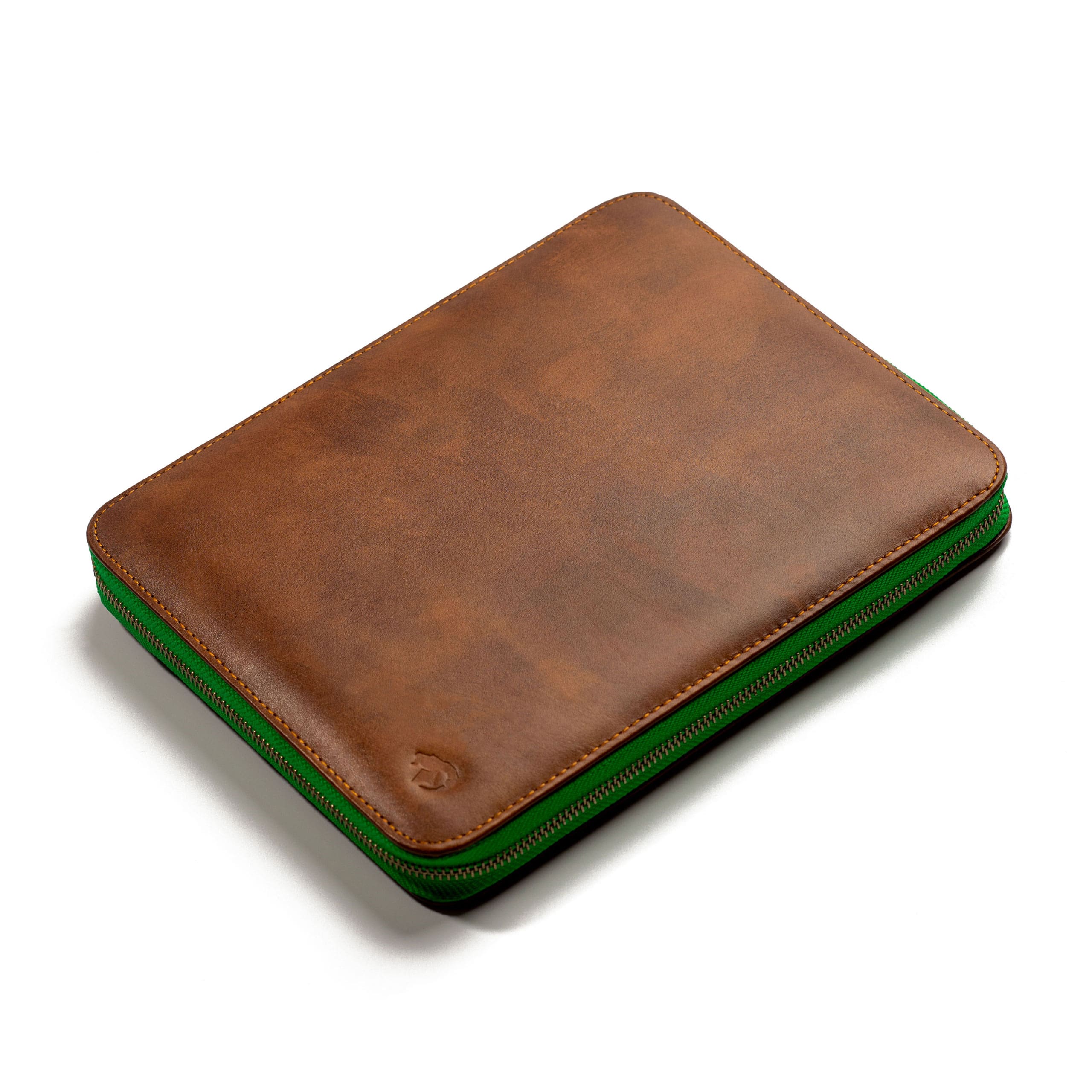 zippered leather portfolio