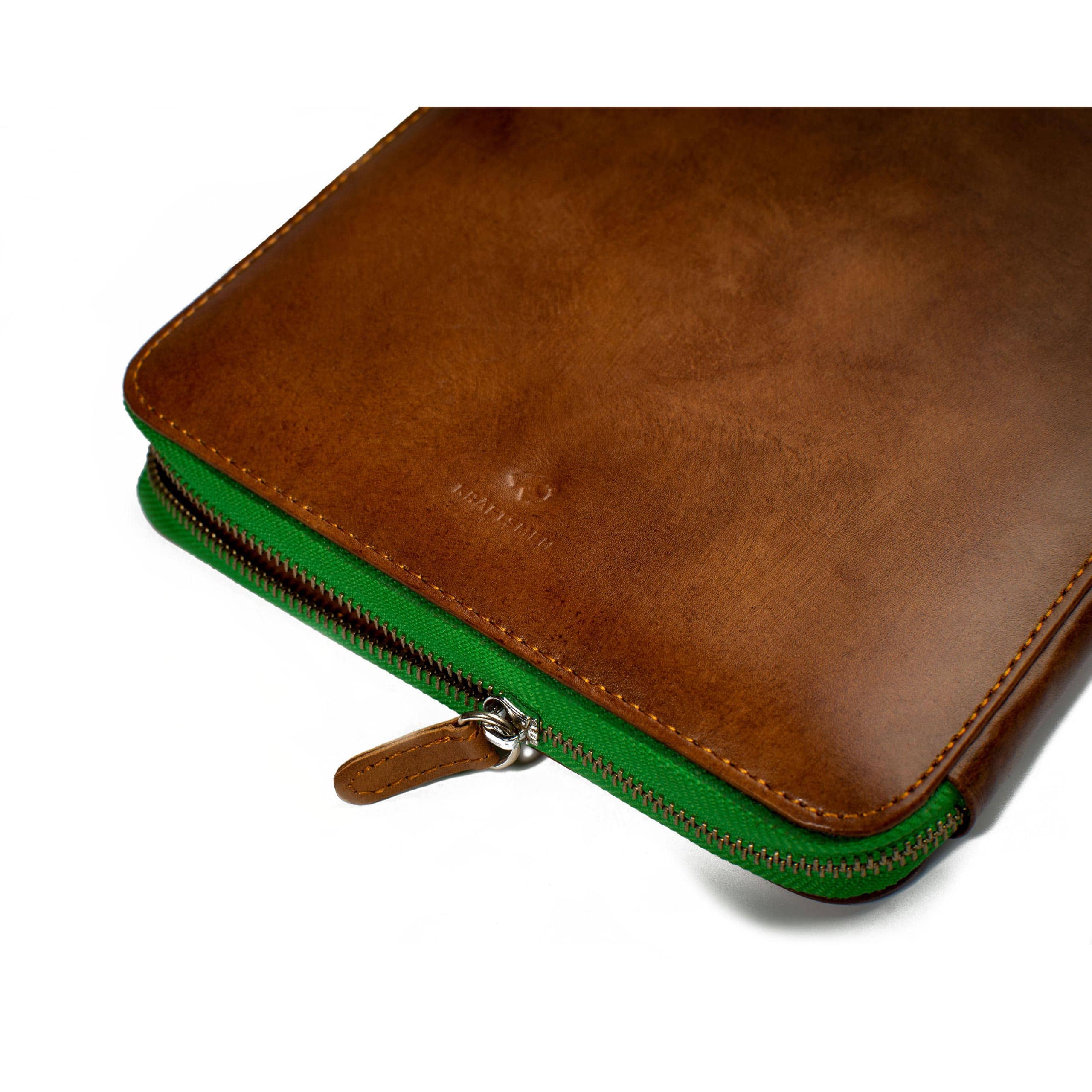 zippered leather portfolio