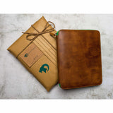 zippered leather portfolio